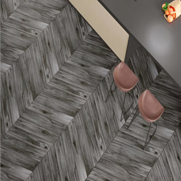 Oaklore Nero Chevron Wooden Tile 6 Inch x 36 Inch