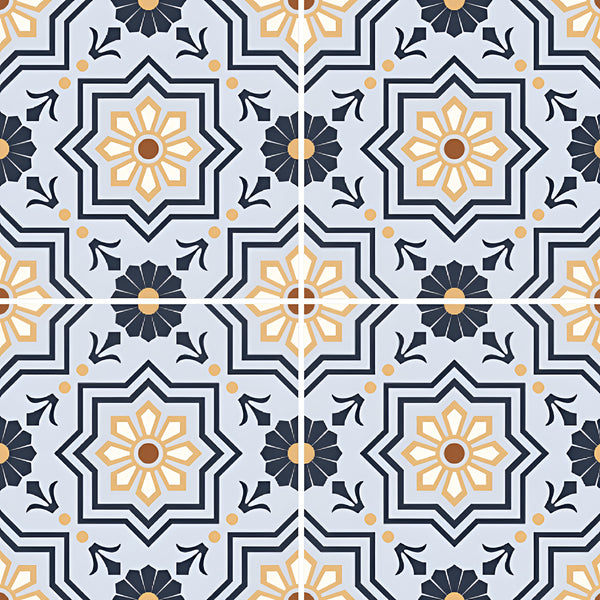 Octa Blue Moroccan Vitrified Tile 12 Inch x 12 Inch