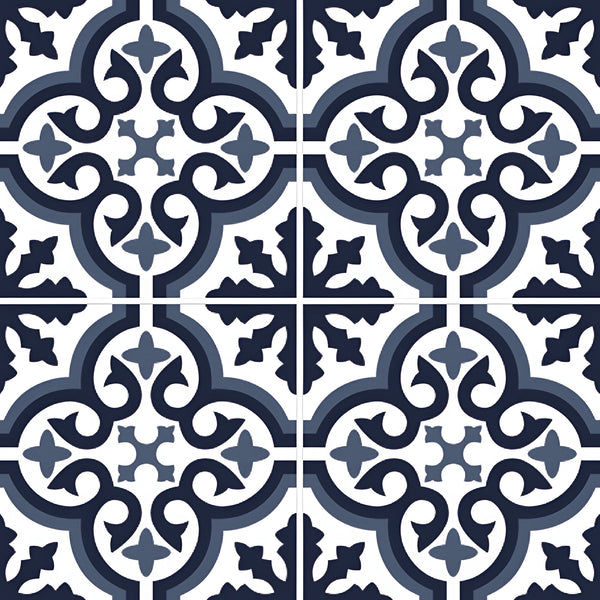 Octavia Blue Moroccan Vitrified Tile 12 Inch x 12 Inch