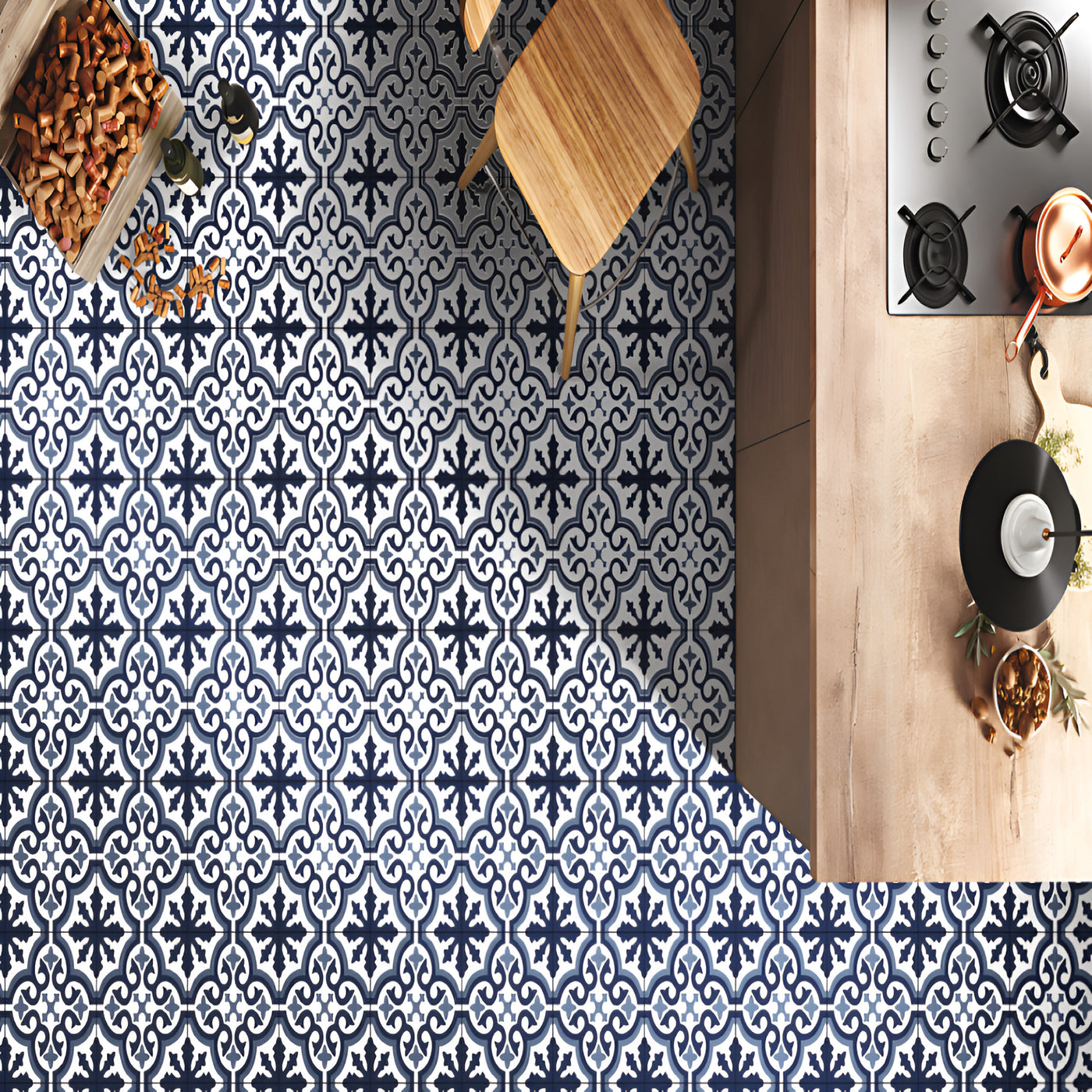 Artistic Royal Blue Moroccan Kitchen Inspiration