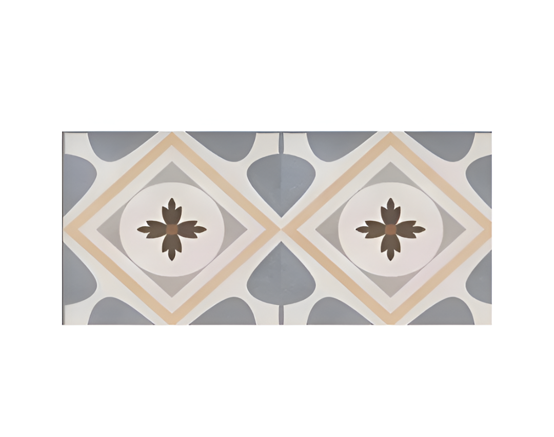 Oriental Vitrified Moroccan Tile 24 x 48 inch featuring an intricate Moroccan-inspired pattern, ideal for adding a stylish and decorative touch to floors and walls.
