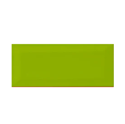 Parrot Green Bevelled Subway Tile 4x8 inch with a glossy finish, featuring a bright parrot-green beveled surface, smooth and durable, ideal for modern backsplashes and decorative wall applications.

