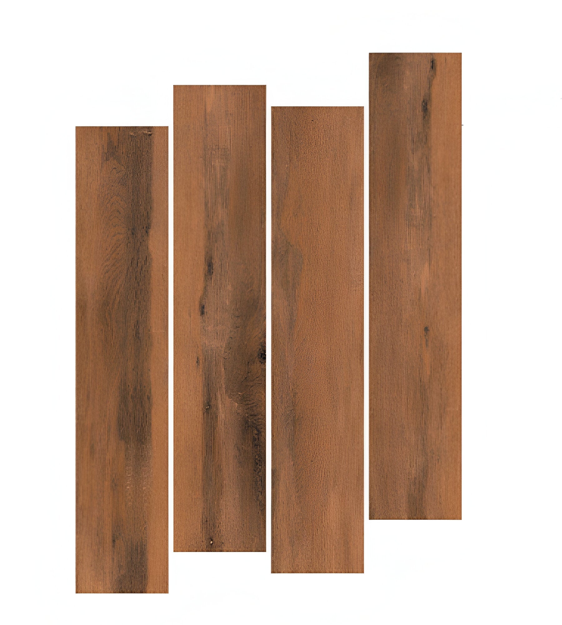 Pau Rosa wooden plank vitrified tile in 8x48 inch size, showing natural wood grain texture, warm earthy shades and matt finish surface designed for premium flooring applications.