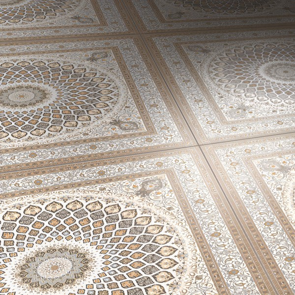 Persian 23 Moroccan Matt Floor Tile, 24x24 Inch – Ceramic Tile with Persian-Moroccan Design and Matte Finish, Perfect for Indoor Flooring.
