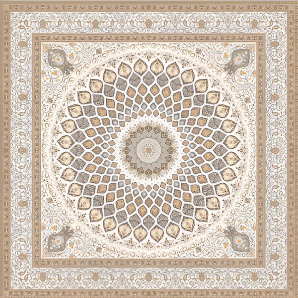 Persian 23 Moroccan Matt Floor Tile, 24x24 Inch – Ceramic Tile with Persian-Moroccan Design and Matte Finish, Perfect for Indoor Flooring.