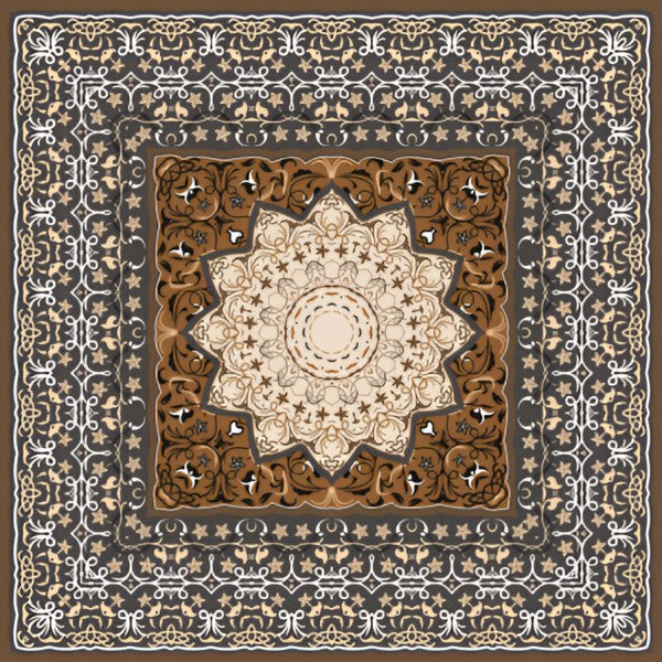 Persian 24 Moroccan Matt Floor Tile, 24x24 Inch – Ceramic Tile with Elegant Persian-Moroccan Design and Matte Finish, Perfect for Indoor Flooring.