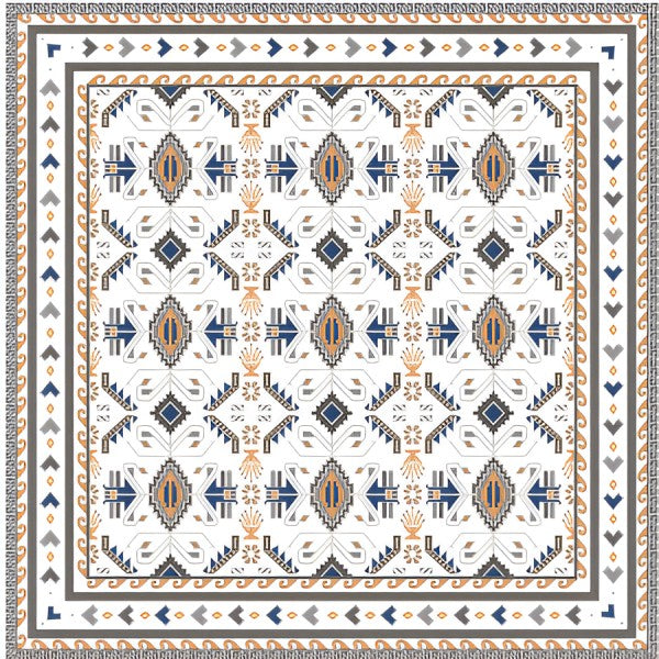 Persian 27 Moroccan Matt Floor Tile, 24x24 Inch – Ceramic Tile with Intricate Moroccan Design and Matte Finish, Ideal for Indoor Flooring.