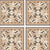 Persian Carpet Moroccan Ceramic Tile – 24x24 inch ceramic tile featuring intricate Persian-style Moroccan patterns with rich colors and detailed ornamental design.