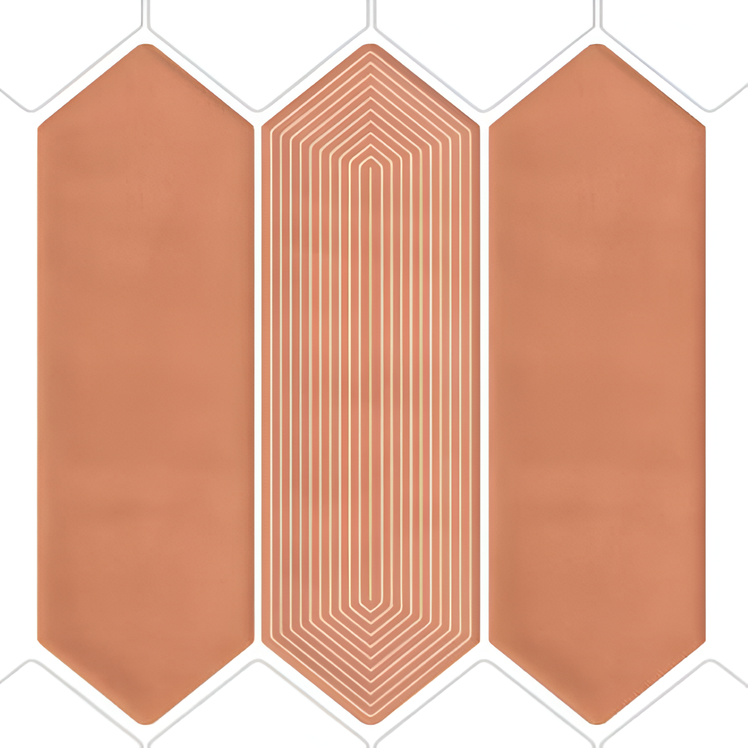 Picket Blush Tile 3x12 inch with a glossy finish, featuring a soft blush-pink surface, smooth and durable, ideal for modern bathroom walls and backsplash applications.