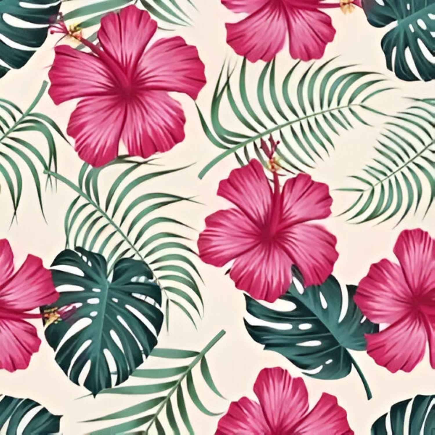 Pink Flora 4 Wallpaper Set Tile 24 Inch x 48 Inch featuring a decorative floral pattern in pink tones with smooth finish suitable for wall applications in living rooms bedrooms and accent walls
