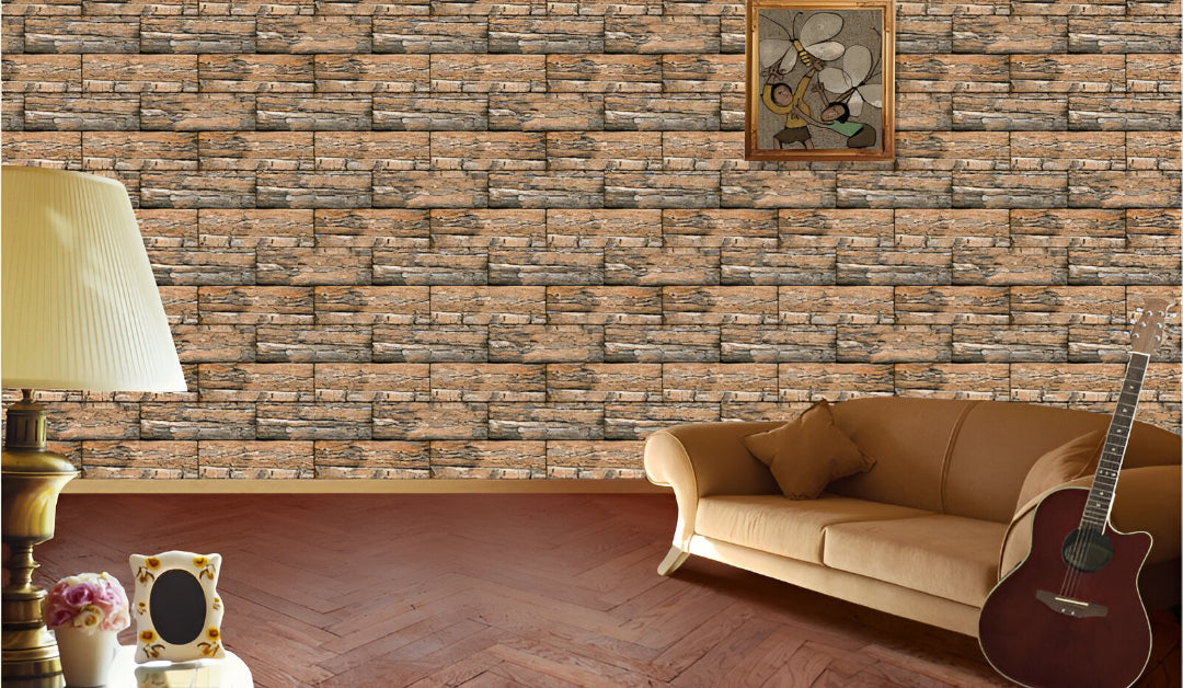 Poplar 205 Matt Vitrified Tile 12x18 Inch – Deep brown woodgrain wall tile with matte finish

