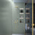 Premium Azure Haze quartz kitchen countertop and table top slab with smooth gloss finish installed in a modern interior setting, showcasing a seamless large-format quartz surface ideal for modular kitchens, dining spaces, luxury countertops, kitchen islands, and contemporary table top applications with elegant polished detailing and durable engineered stone construction.