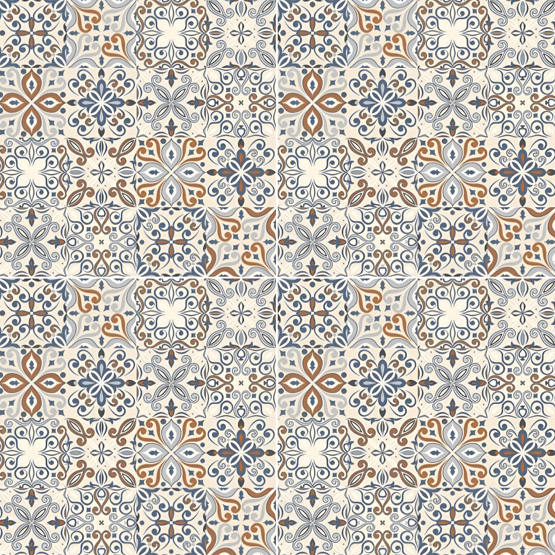Prime Athena Pearl Moroccan Vitrified Tile 24x24 Inch in elegant beige color featuring intricate Moroccan geometric design with soft matt finish — perfect for modern and traditional interiors, enhancing floors and walls with timeless charm