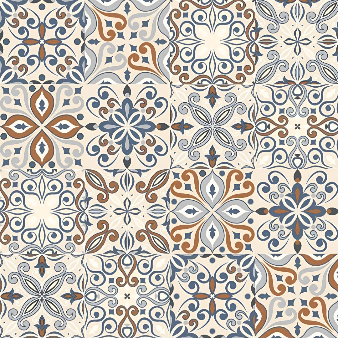 Prime Athena Pearl Moroccan Vitrified Tile 24x24 Inch in elegant beige color featuring intricate Moroccan geometric design with soft matt finish — perfect for modern and traditional interiors, enhancing floors and walls with timeless charm