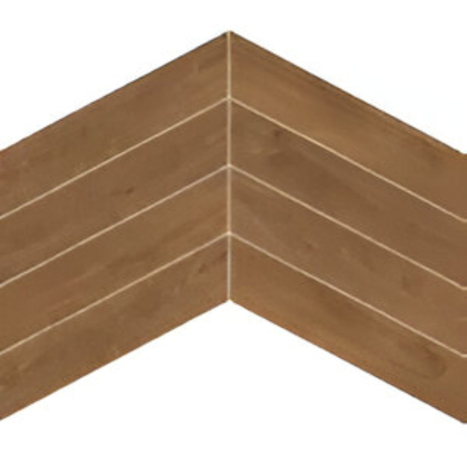 Puritan Pine Chevron Wooden Tile 6x36 Inch, featuring medium pine wood tones arranged in a chevron pattern, perfect for rustic and durable flooring or wall applications.
