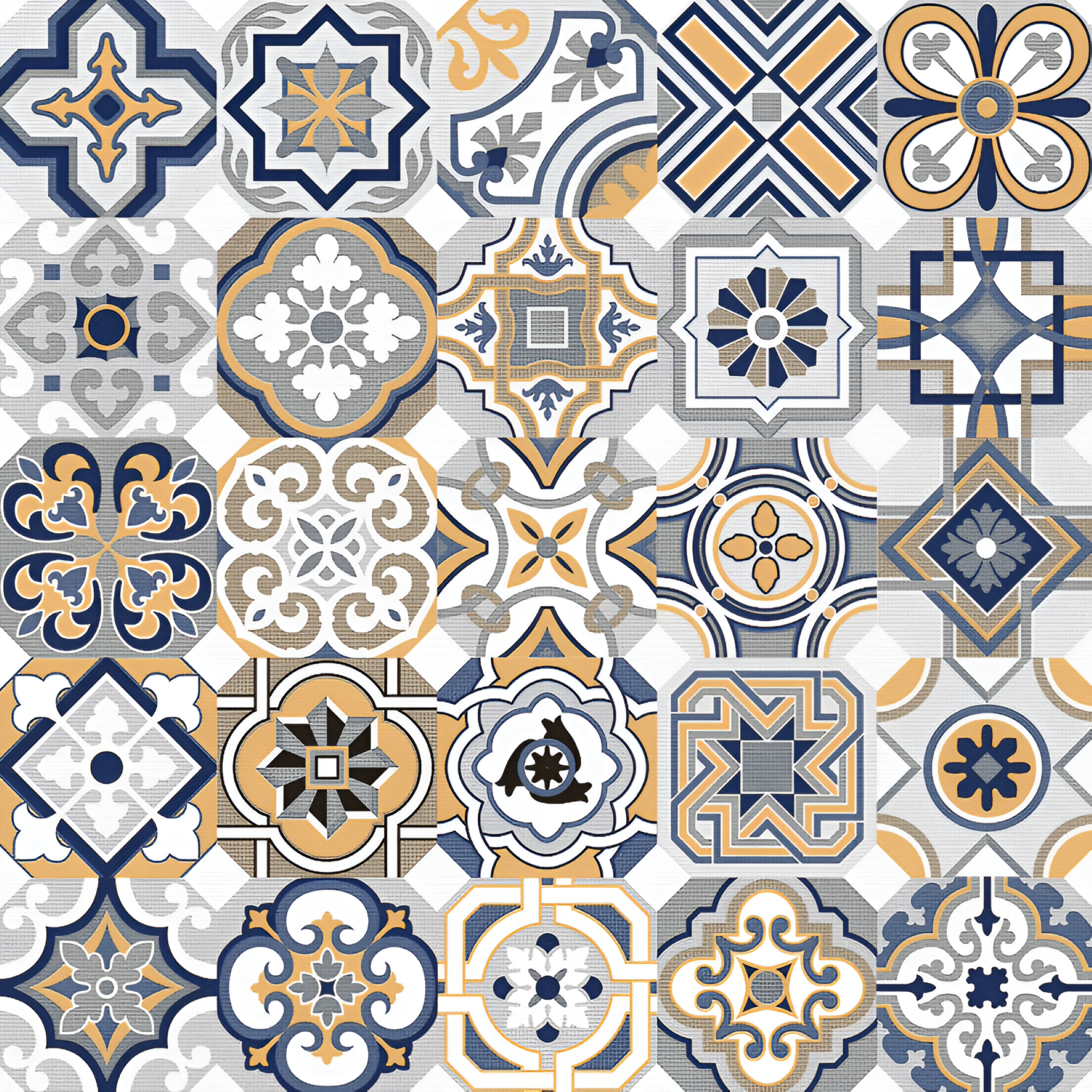 Rangoli Beige Tile – 24x24 inch Moroccan ceramic tile in beige with intricate traditional patterns, perfect for ethnic-themed interiors and heritage-inspired spaces.