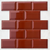 Red Brown Bevelled Subway Tile 4x8 inch with a glossy finish, featuring a rich red-brown beveled surface, smooth and durable, ideal for contemporary backsplashes and decorative wall applications.
