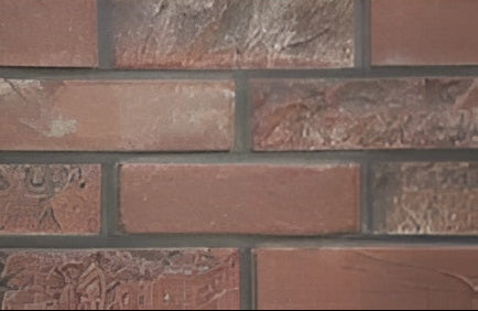 Red Brick Matt Vitrified Tile 12x18 inch with classic brick texture, vibrant red tones, and matte finish, ideal for rustic and durable flooring or wall applications
