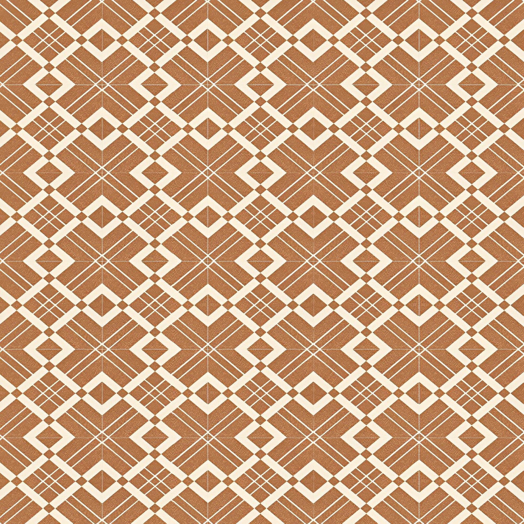 Relate Brown Moroccan Vitrified Tile 8×8 Inch with matt finish featuring intricate Moroccan, printed, and Rangoli designs; ideal for wall and floor applications in modern and traditional interiors.