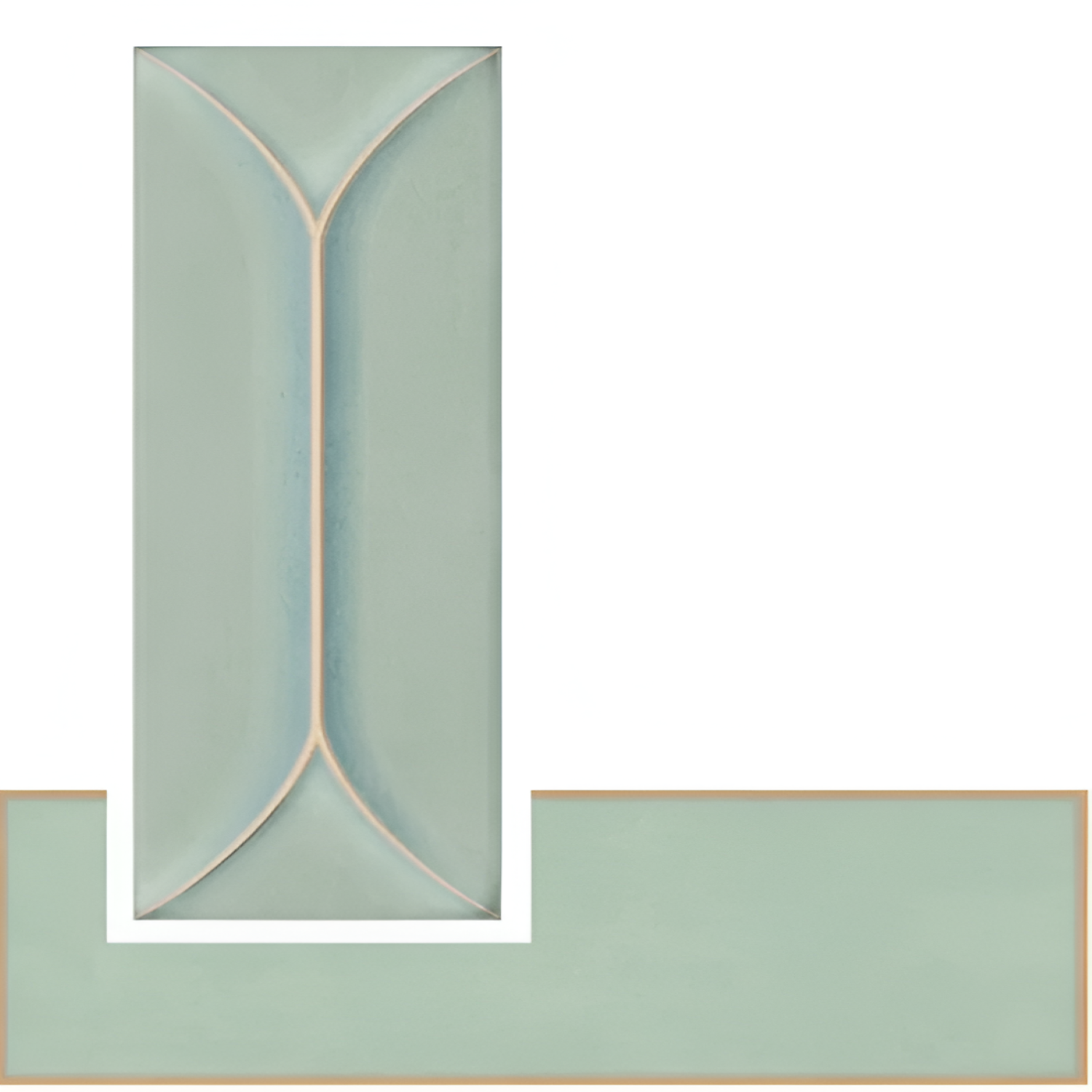 Riga Aloe Subway Tile 4x12 inch with a glossy finish, featuring a soft aloe-green surface, smooth and durable, ideal for contemporary backsplashes and decorative wall applications.
