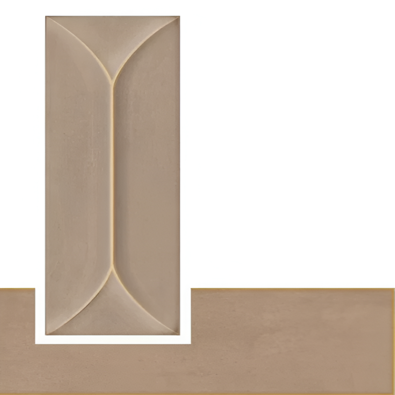 Riga Dune Subway Tile 4x12 inch with a glossy finish, featuring a warm dune-beige surface, smooth and durable, ideal for contemporary backsplashes and decorative wall applications.
