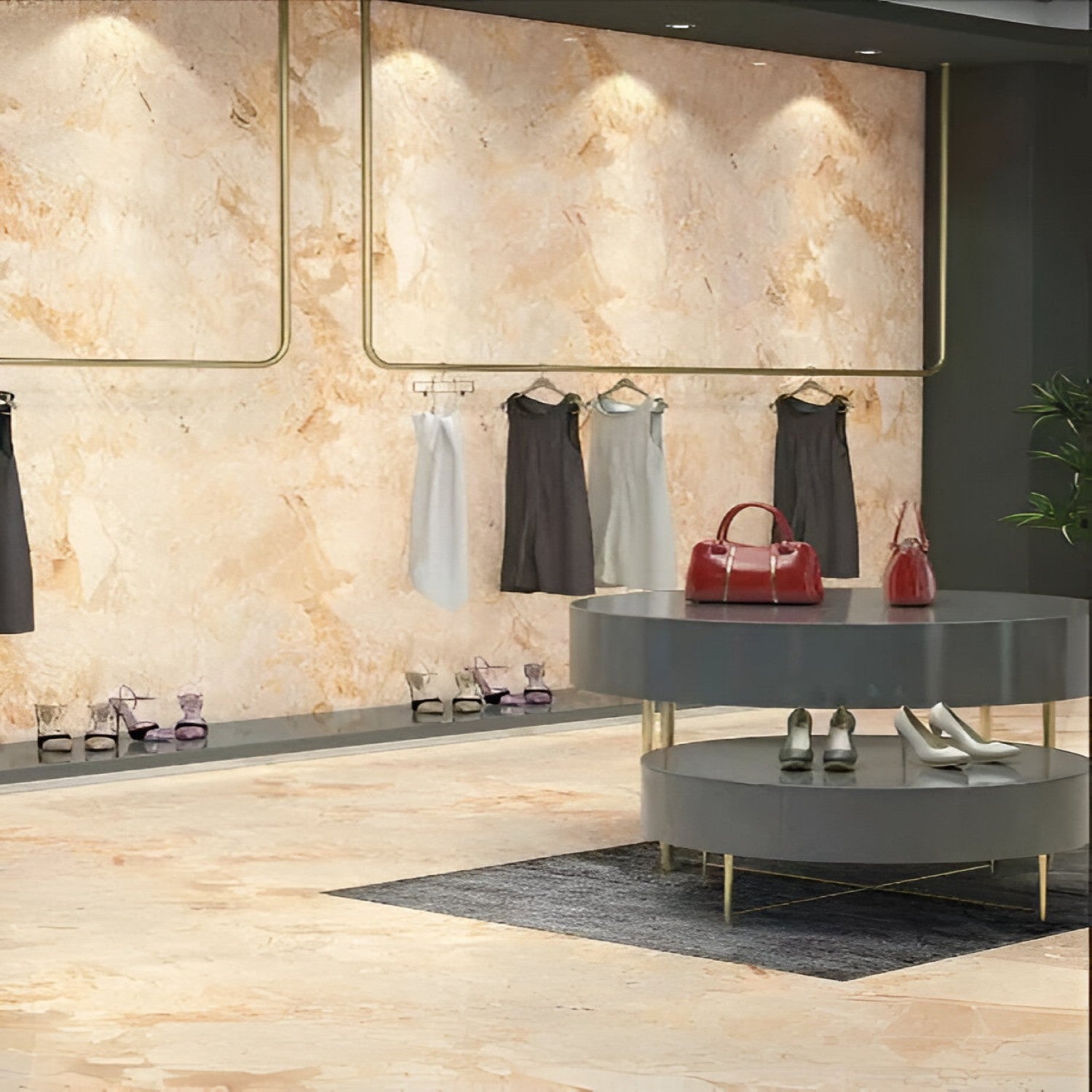 Rio Gold Endless Vitrified Tile 24 Inch x 48 Inch featuring a smooth golden finish with subtle texture suitable for modern wall and floor applications in living rooms kitchens and commercial spaces
