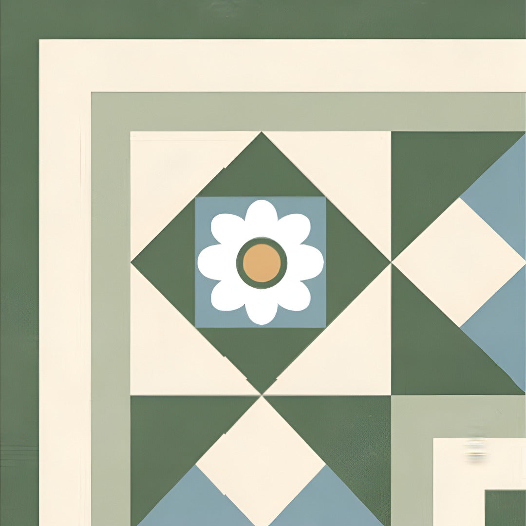 Rivoli Soil Glide Moroccan Vitrified Tile 8x8 Inch in matt finish, showcasing intricate Moroccan printed Rangoli patterns, suitable for floor and wall applications, highlighting durability, elegance, and artistic design.