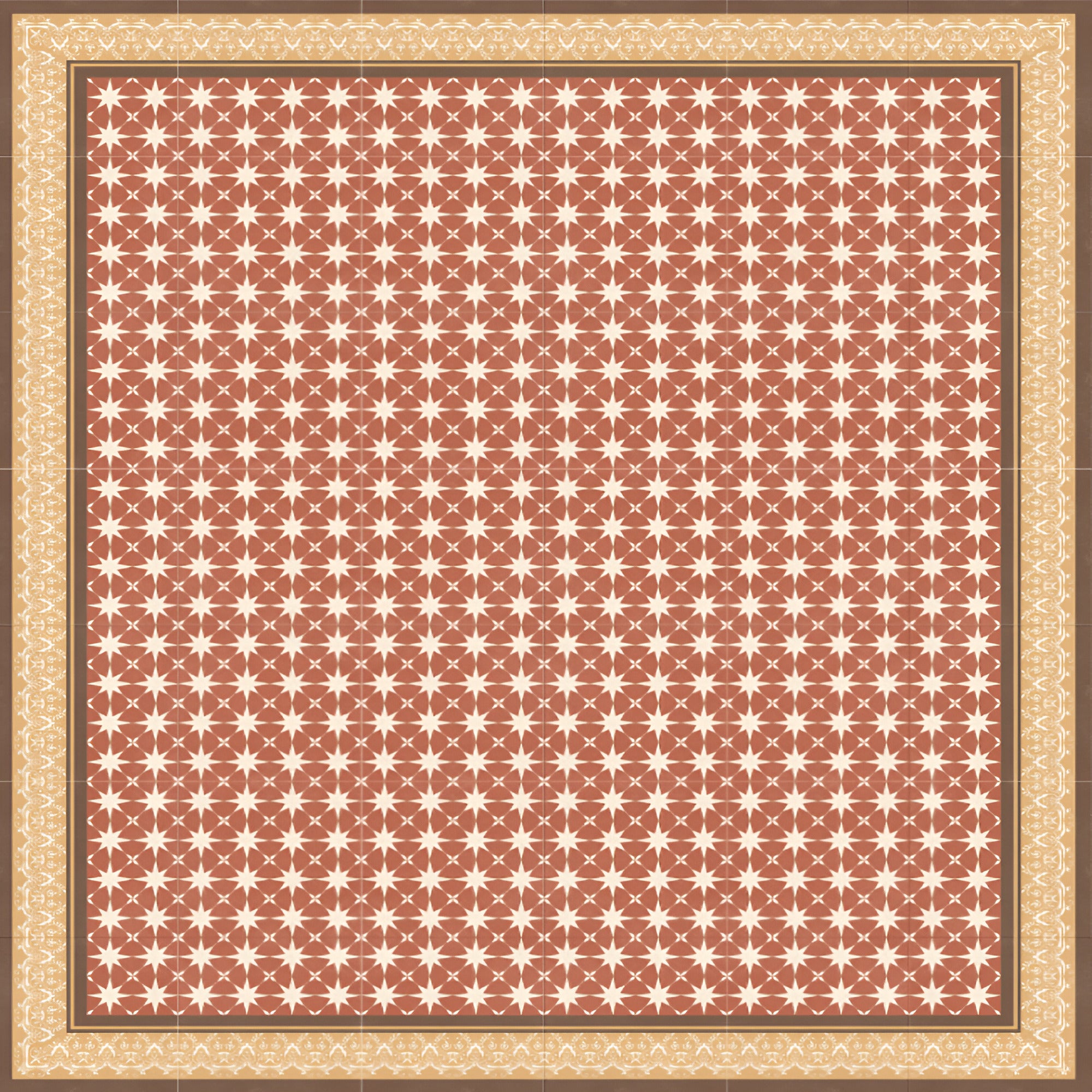 Rivoli Vibe Mid Moroccan Vitrified Tile 8x8 inch with matt finish, featuring vibrant Moroccan, Printed, and Rangoli designs, suitable for floor and wall applications, highlighting intricate color patterns and smooth texture for elegant interiors.