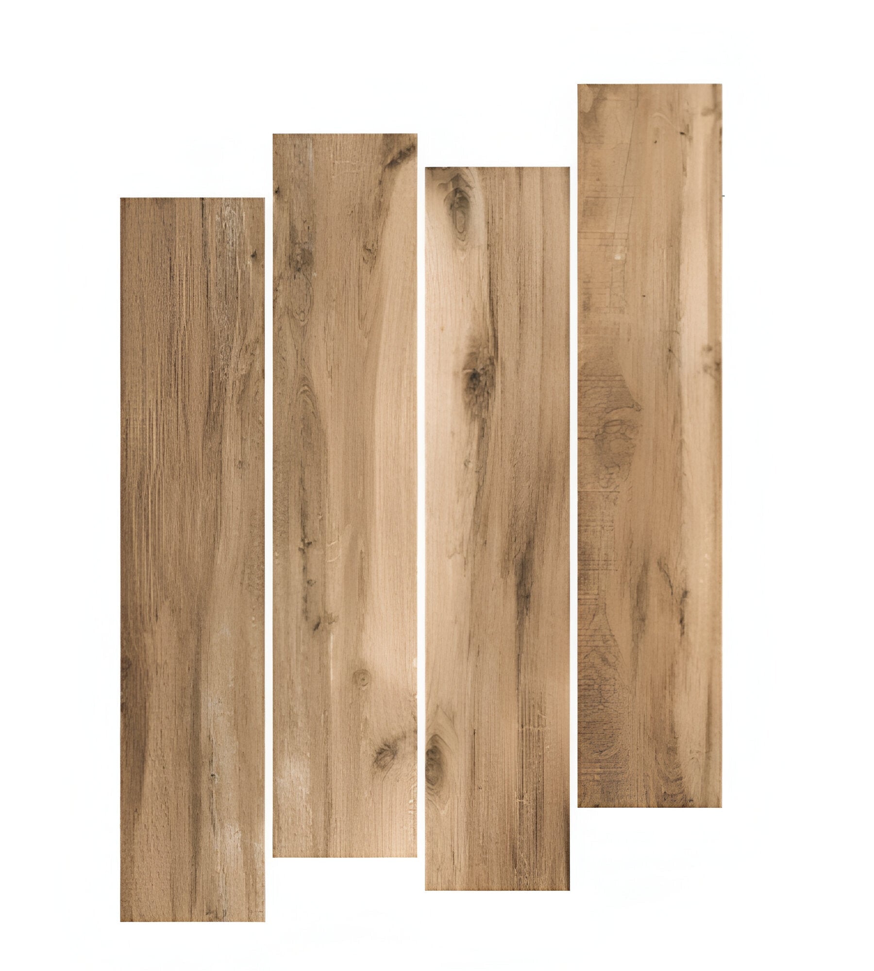 Rotten Black Wooden Plank Vitrified Tile in 8 x 48 Inch size displayed in a natural matt textured surface, showcasing deep wood grains and rustic aged timber effect, used for flooring to create a realistic wooden plank appearance in modern interior spaces.