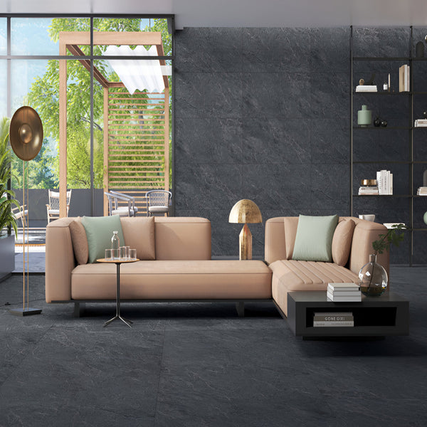 Runa Nero Decor Vitrified Tile 24 * 48 Inch