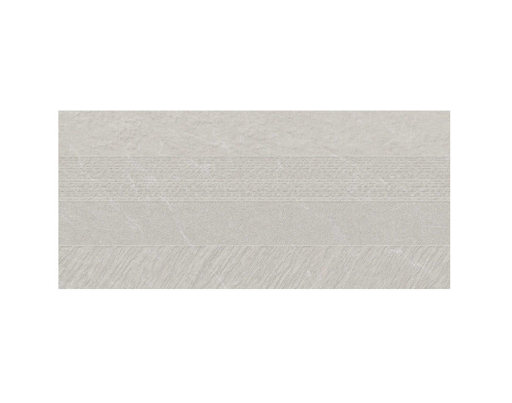 Runa Silver Decor Vitrified Tile 24×48 inch installed on a contemporary interior surface, showing the rustic design pattern, matt texture, large-format layout, smooth edges, and seamless joint alignment for floor and wall application.