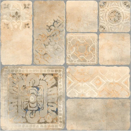 Rustic vitrified floor tile 4157-MJD in 16 x 16 inch size with matt finish, showing a natural earthy texture suitable for residential and commercial flooring spaces