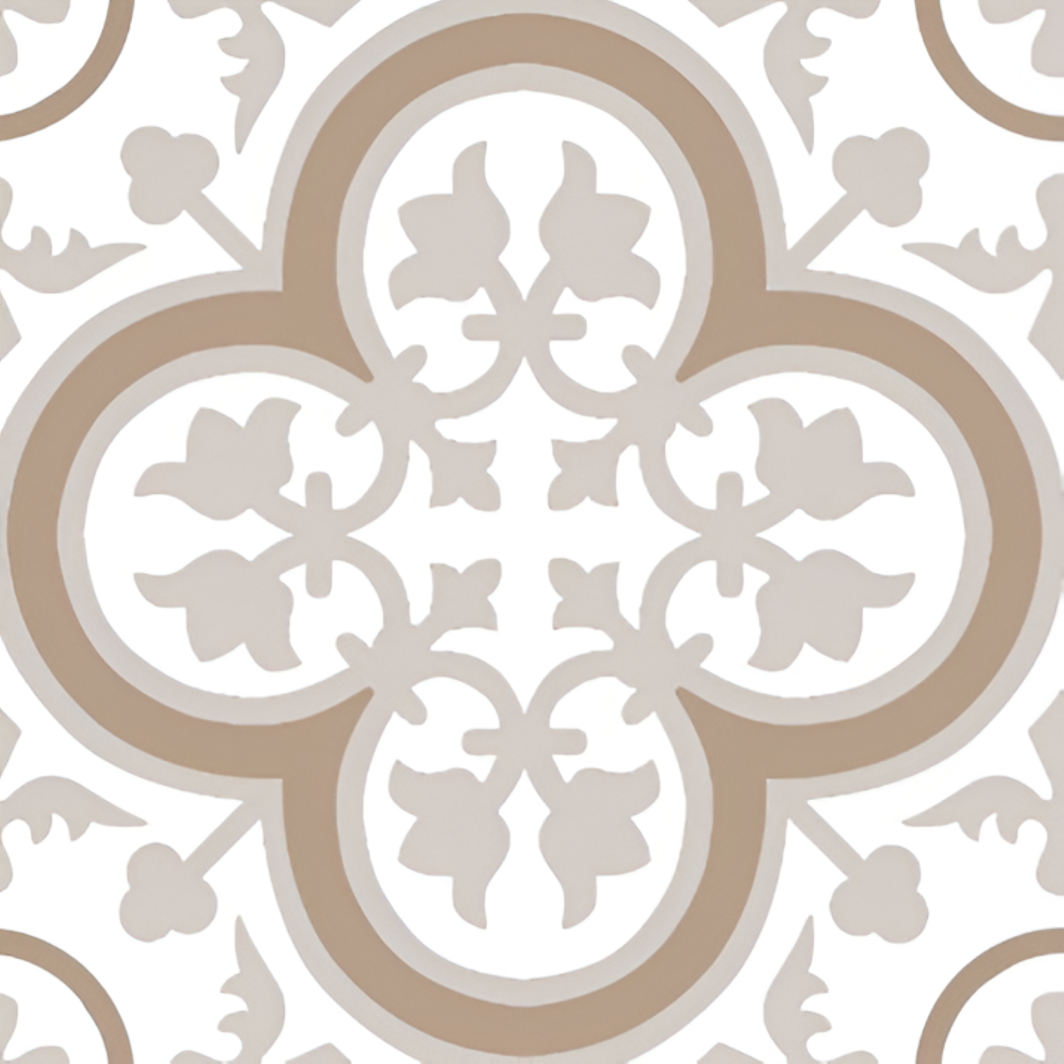 SC-193 Moroccan Vitrified Tile – 12x12 inch vitrified tile with classic Moroccan geometric patterns in muted tones, ideal for decorative wall and floor applications.