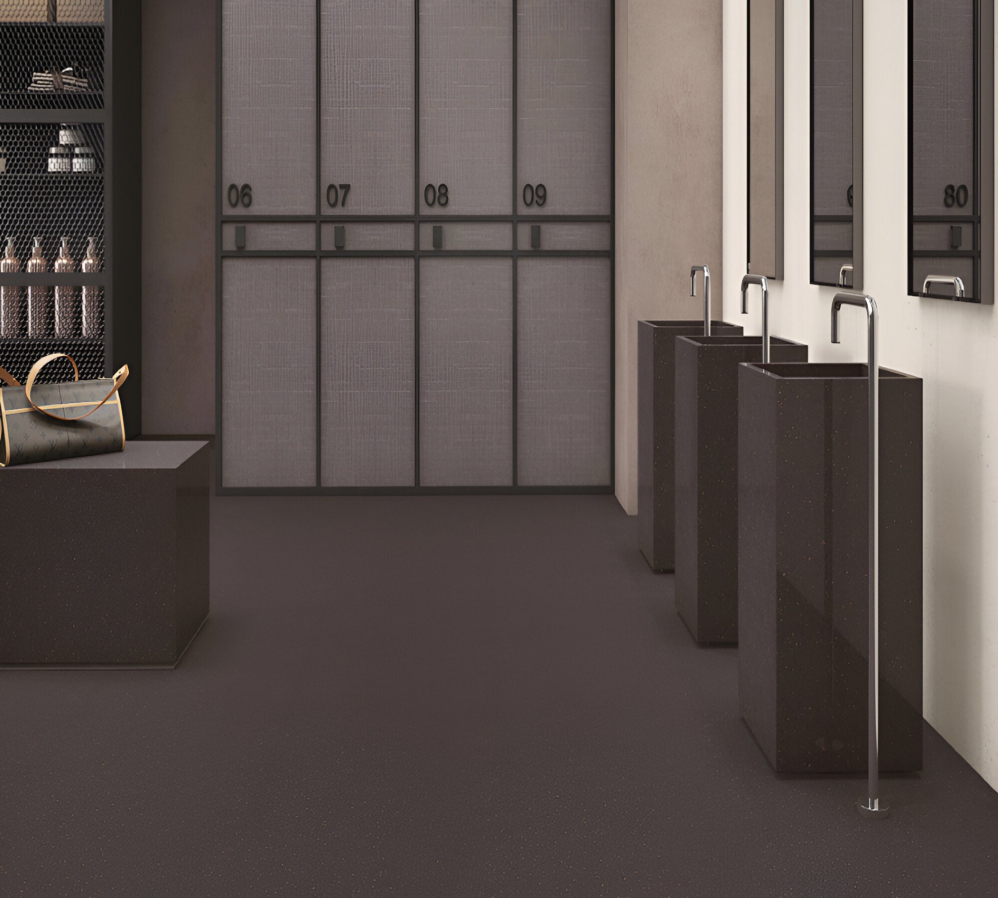 Saga Coco sintered stone kitchen counter top slab in 800x3000mm dimension installed in a modern kitchen setting, featuring a seamless large-format surface with gloss finish, smooth texture, and refined natural stone-inspired detailing suitable for countertop and table top applications.