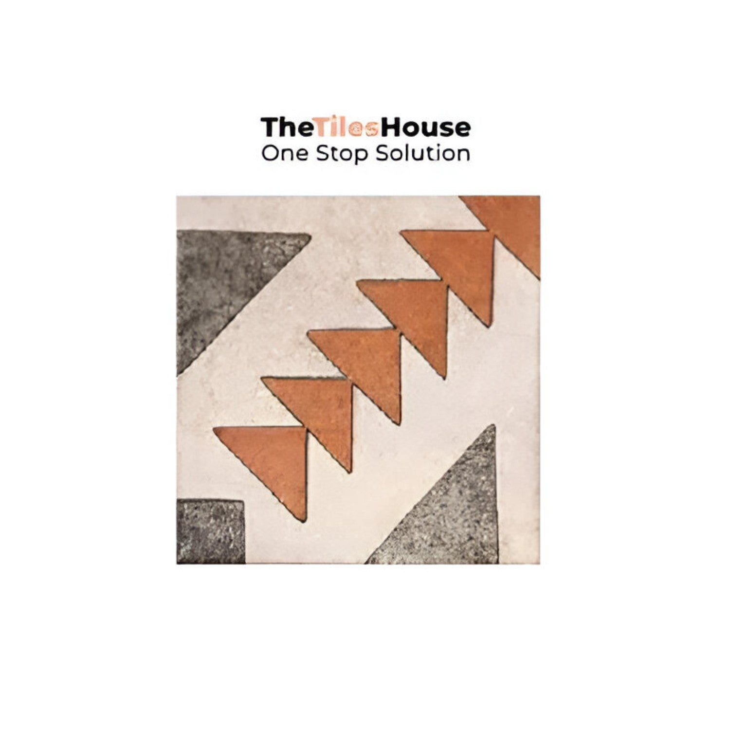 Colorful Savoca Decor 6x6 inch ceramic tiles arranged in a vintage patchwork style on a kitchen backsplash, featuring a mix of floral, geometric, and traditional patterns in warm earthy tones of terracotta, blue, mustard, and grey.