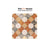Colorful Savoca Decor 6x6 inch ceramic tiles arranged in a vintage patchwork style on a kitchen backsplash, featuring a mix of floral, geometric, and traditional patterns in warm earthy tones of terracotta, blue, mustard, and grey.