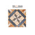 Colorful Savoca Decor 6x6 inch ceramic tiles arranged in a vintage patchwork style on a kitchen backsplash, featuring a mix of floral, geometric, and traditional patterns in warm earthy tones of terracotta, blue, mustard, and grey.