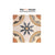 Colorful Savoca Decor 6x6 inch ceramic tiles arranged in a vintage patchwork style on a kitchen backsplash, featuring a mix of floral, geometric, and traditional patterns in warm earthy tones of terracotta, blue, mustard, and grey.