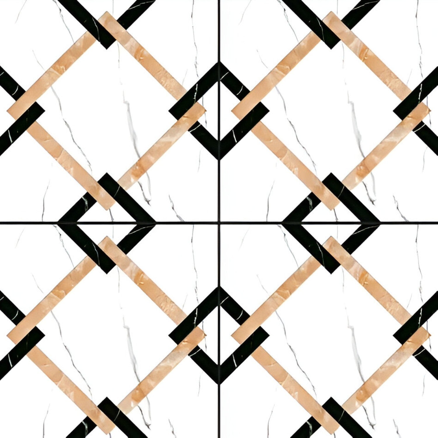 11127 Marble Ceramic Tile 24x24 Inch, featuring elegant white marble patterns with subtle gray veining, perfect for sophisticated and durable flooring or wall applications.
