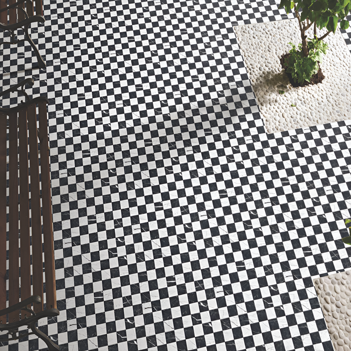 Bold Checkerboard Cube Moroccan Parking Inspiration