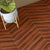 Sedona Chevron Wooden Tile 6x36 Inch, featuring rich reddish-brown wood tones arranged in a chevron pattern, perfect for elegant and durable flooring or wall applications.
