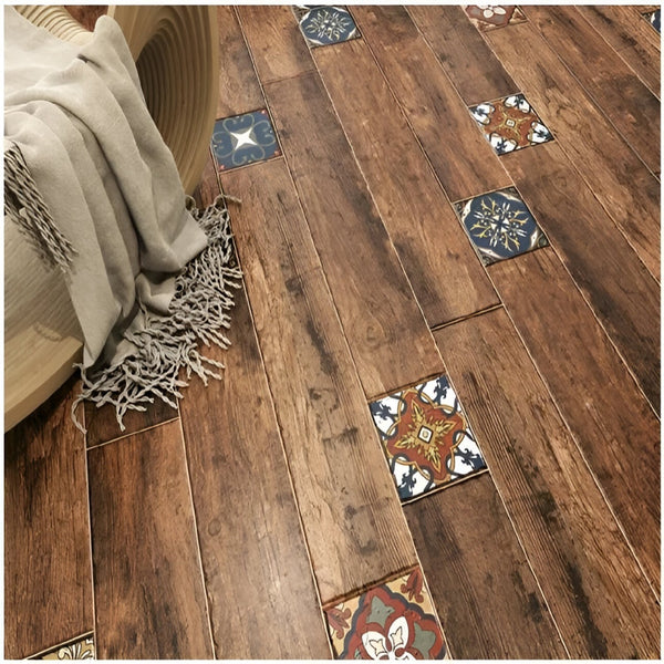 Sequio Nut Vitrified Tile 6*36 Inch