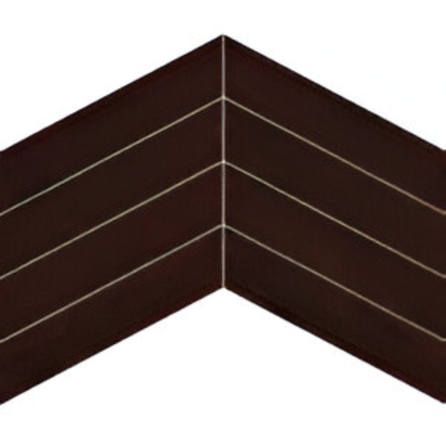 Smokey Chocolate Oak Chevron Wooden Tile 6x36 Inch, featuring rich dark brown oak tones arranged in a chevron pattern, ideal for luxurious and durable flooring or wall applications.
