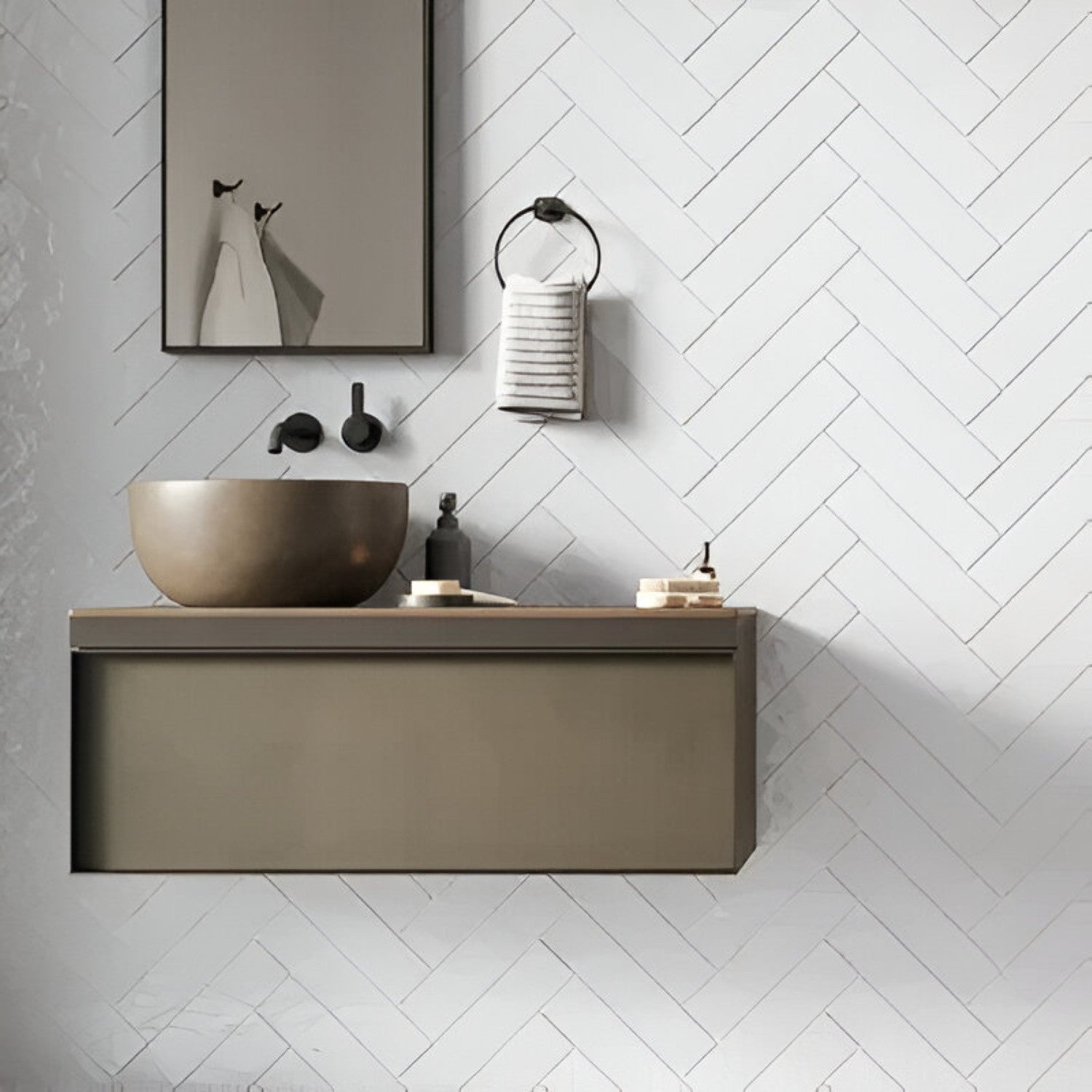 Splendor Bianco Subway Tile 3×12 Inch – Glossy white ceramic subway tile with a smooth, high-shine finish and slightly handmade texture, ideal for classic and contemporary kitchen backsplashes and bathroom walls.