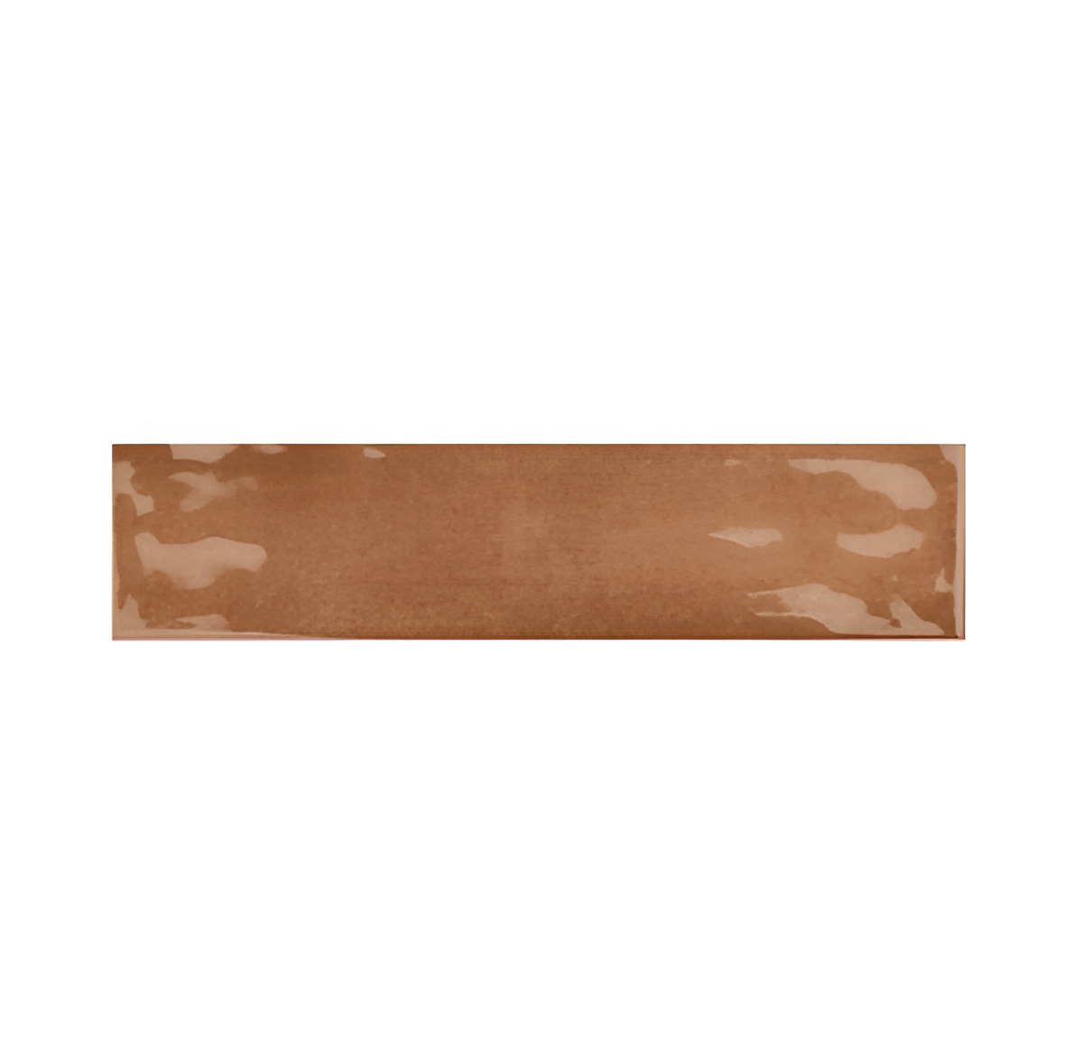 Splendor Desert Brown Subway Tile 3x12 inch with warm brown tone and sleek glossy finish, perfect for kitchen backsplashes, bathroom walls, and modern decorative interiors.
