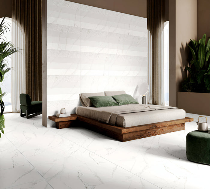Bright Designer Statuario Pulido Bedroom Inspiration