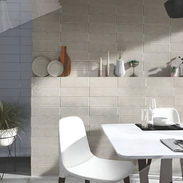 Swing Greige Glossy Subway Tile 4*12 Inch