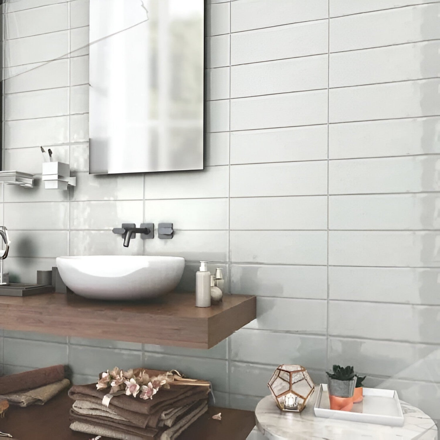 Swing Ply Glossy Subway Tile 4 Inch x 12 Inch featuring a smooth light brown finish with glossy surface suitable for modern wall applications in kitchens bathrooms and accent walls
