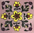 TTH-333 Ceramic Tile 3x3 inch featuring a traditional floral medallion in soft green and mustard hues on a white base, perfect for vintage-style wall accents or mosaic layouts.







