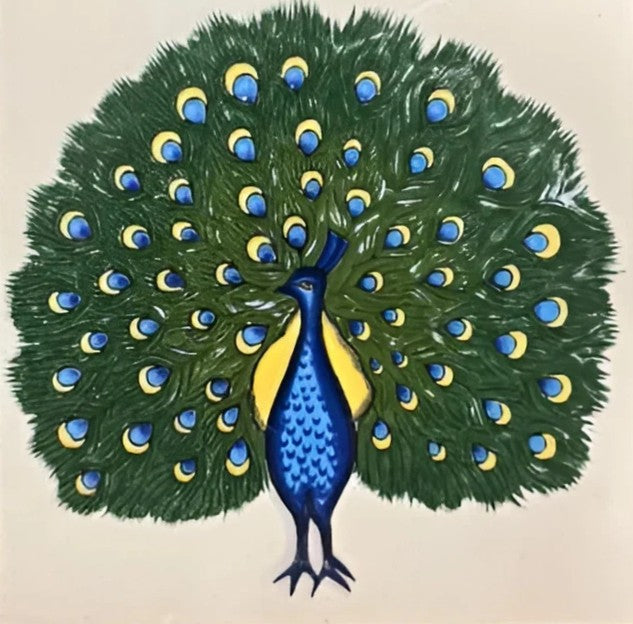 TTHE-8 Peacock Cermaic Tile 6 x 6 Inch